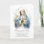 Maagd Maria Bloemen Denken aan je Gebed Kaart (Voorkant)