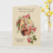 Maagd Maria Bloemen Jubileum van de Dood Geliefd E Kaart (Gele Bloem)