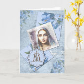  Maagd Maria Bloemen Verjaardag Kaart (Gele Bloem)