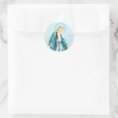 Maagd Maria Crescent Moon Ronde Sticker (Tas)