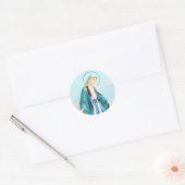 Maagd Maria Crescent Moon Ronde Sticker (Envelop)
