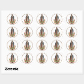 Maagd Maria de Guadalupe Rozen Ronde Sticker (Vel)