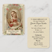 Maagd Maria Doopherdenking Heilige Kaart Visitekaartje (Voorkant / Achterkant)