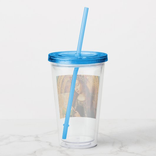 Maagd Maria door Jan van Eyck Acryl Drinkbeker (Achterkant)