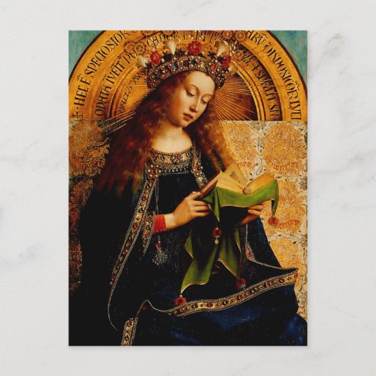 Maagd Maria door Jan van Eyck Briefkaart (Voorkant)