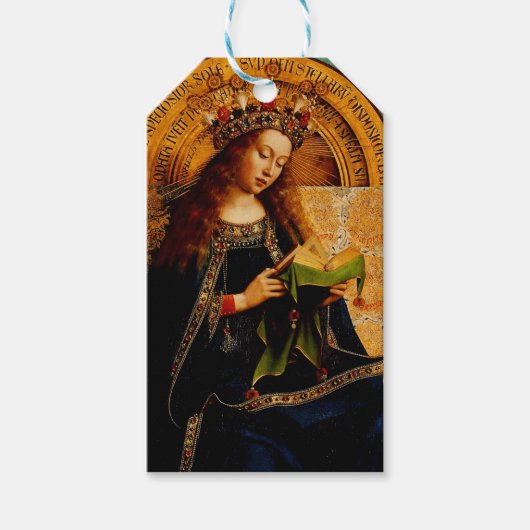 Maagd Maria door Jan van Eyck Cadeaulabel (Voorkant)