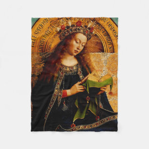 Maagd Maria door Jan van Eyck Fleece Deken