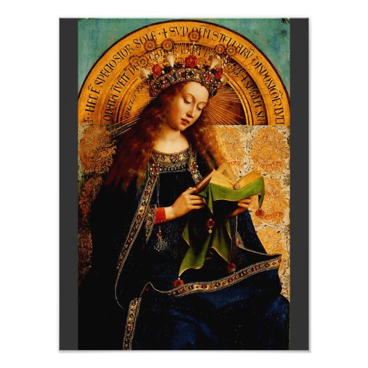 Maagd Maria door Jan van Eyck Foto Afdruk (Voorkant)