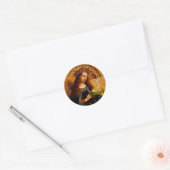 Maagd Maria door Jan van Eyck Ronde Sticker (Envelop)