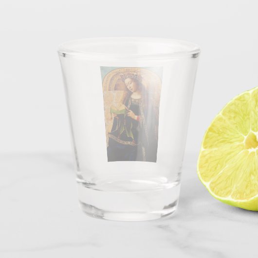 Maagd Maria door Jan van Eyck Shot Glas (Achterkant)