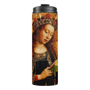 Maagd Maria door Jan van Eyck Thermosbeker