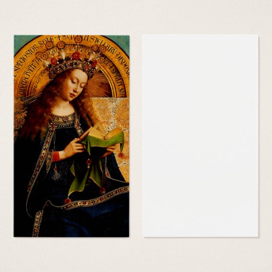 Maagd Maria door Jan van Eyck Visitekaartje (Voorkant /achterkant)