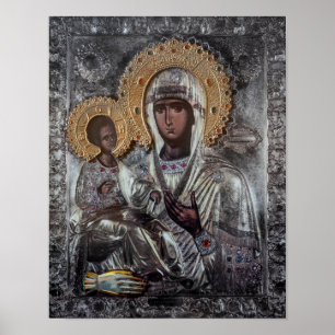 Maagd Maria Drie-Handen Icoon Religieus Poster
