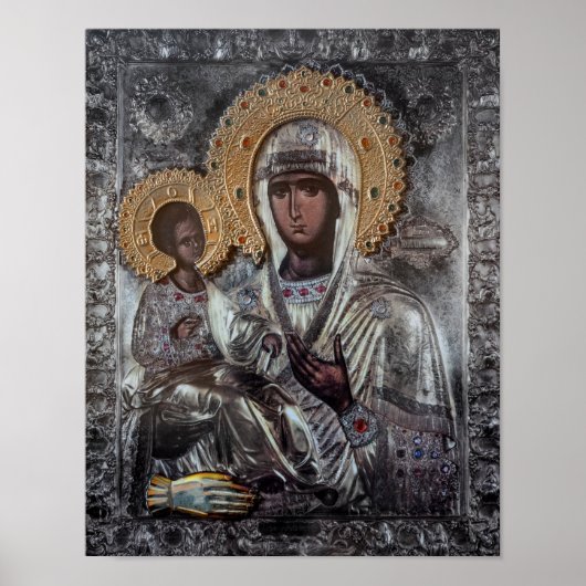 Maagd Maria Drie-Handen Icoon Religieus Poster (Voorkant)