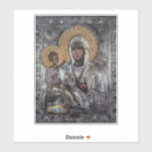 Maagd Maria Drie-Handen Icoon Religieus Sticker (Vel)