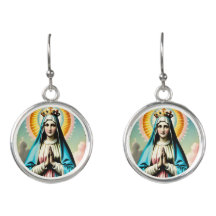 Maagd Maria Drop Oorbellen
