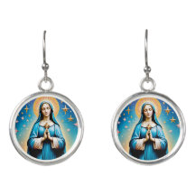Maagd Maria Drop Oorbellen
