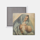 Maagd Maria en Baby Jesus Magnet (Voorkant / Achterkant)