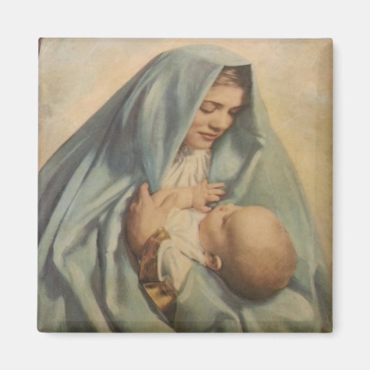 Maagd Maria en Baby Jesus Magnet (Voorkant)