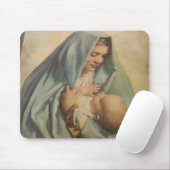 Maagd Maria en Baby Jesus Mousepad Muismat (Met muis)