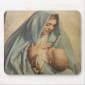 Maagd Maria en Baby Jesus Mousepad Muismat (Voorkant)
