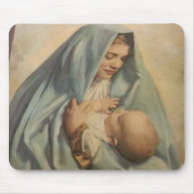 Maagd Maria en Baby Jesus Mousepad