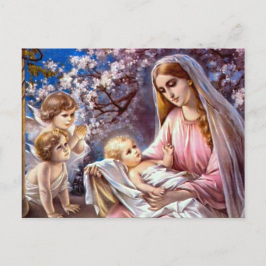 Maagd Maria en Baby Jezus Briefkaart (Voorkant)