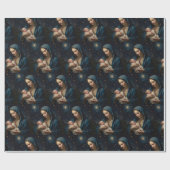 Maagd Maria en Baby Jezus Geboorte Cadeaupapier (Vlak)