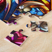 Maagd Maria en Baby Jezus Glas in lood Legpuzzel (Zijkant)