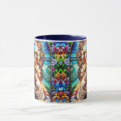 Maagd Maria en Baby Jezus Glas in lood Mok (Midden)