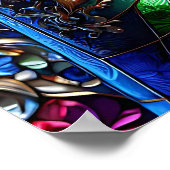 Maagd Maria en Baby Jezus Glas in lood Poster (Hoek)