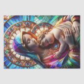 Maagd Maria en Baby Jezus Glas in lood Tissuepapier (Voorkant)
