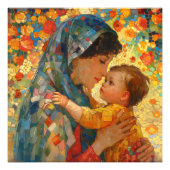 Maagd Maria en Baby Jezus Impressionisme Foto Afdruk (Voorkant)