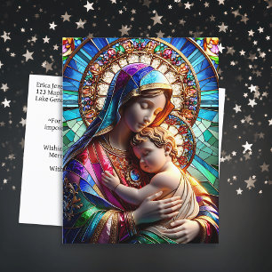 Maagd Maria en Baby Jezus Kerst van de godsdiens Briefkaart