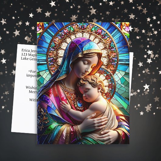 Maagd Maria en Baby Jezus | Kerst van de godsdiens Briefkaart