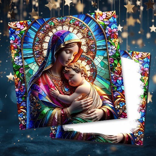 Maagd Maria en Baby Jezus | Kerst van de godsdiens Kaart