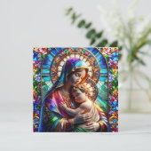 Maagd Maria en Baby Jezus | Kerst van de godsdiens Kaart (Staand voorkant)