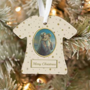 Maagd Maria en Baby Jezus op sterrenkerstmis Ornament