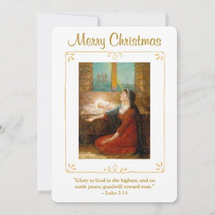Maagd Maria en Baby Jezus Religieus Kerstfeest Feestdagenkaart