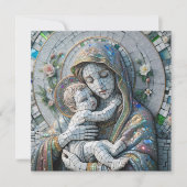 Maagd Maria en Baby Jezus | religieus mozaïek Kaart (Voorkant)