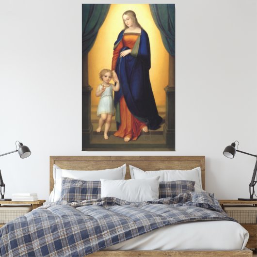 Maagd Maria en de Baby Jesus Religious Canvas Afdruk (Insitu (Slaapkamer))