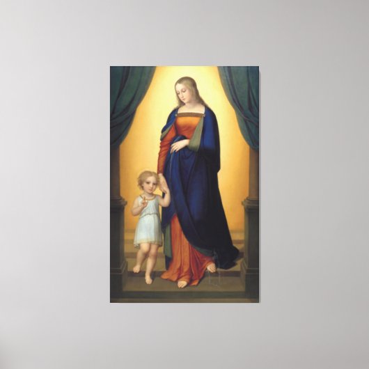 Maagd Maria en de Baby Jesus Religious Canvas Afdruk (Voorkant)