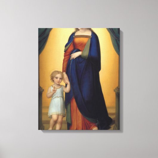 Maagd Maria en de Baby Jesus Religious Canvas Afdruk (Voorkant)
