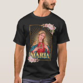 Maagd Maria en haar Onbevlekt Hart T-shirt (Voorkant)
