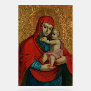 Maagd Maria en het kind Jezus door Jan Rombauer Acryl Bord