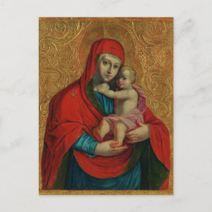 Maagd Maria en het kind Jezus door Jan Rombauer Briefkaart