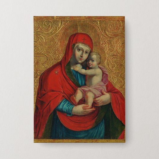 Maagd Maria en het kind Jezus door Jan Rombauer Button (Voorkant)