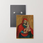 Maagd Maria en het kind Jezus door Jan Rombauer Button (Voorkant / Achterkant)