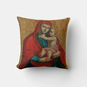 Maagd Maria en het kind Jezus door Jan Rombauer Kussen