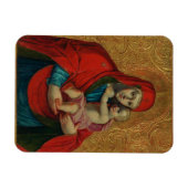 Maagd Maria en het kind Jezus door Jan Rombauer Magneet (Horizontaal)